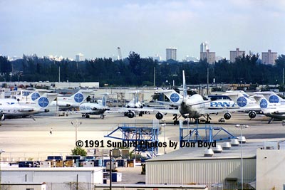 1991 - Part of Pan Am's aircraft fleet after they ceased operations on December 4th