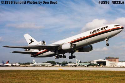 Laker Airways DC10-30 N833LA (ex Aeromexico XA-DUH and N8228P) airline aviation stock photo #US96_N833LA
