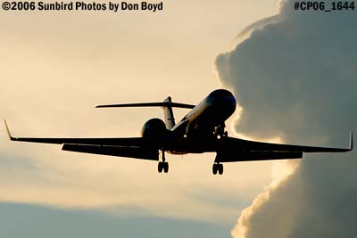 EWS LLC's Gulfstream Aerospace GV-SP (G-550) N235DX sunset corporate aviation stock photo #CP06_1644