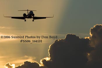 EWS LLC's Gulfstream Aerospace GV-SP (G-550) N235DX sunset corporate aviation stock photo #SS06_1641H