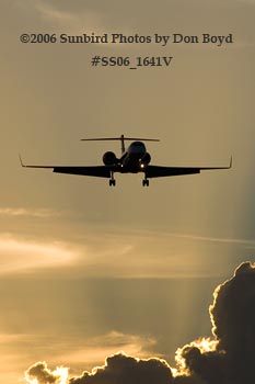 EWS LLC's Gulfstream Aerospace GV-SP (G-550) N235DX sunset corporate aviation stock photo #SS06_1641V