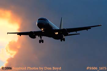 United Airlines Ted A320-232 N472UA sunset airline aviation stock photo #SS06_1675