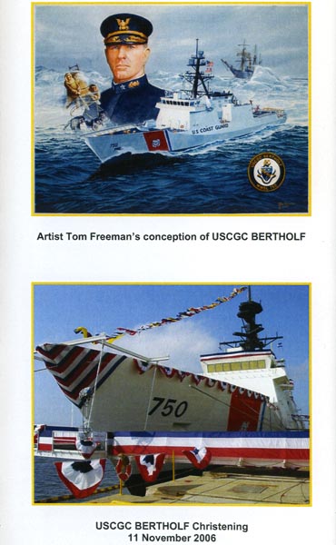 Artist Tom Freemans conception of USCGC BERTHOLF - USCGC BERTHOLF Christening