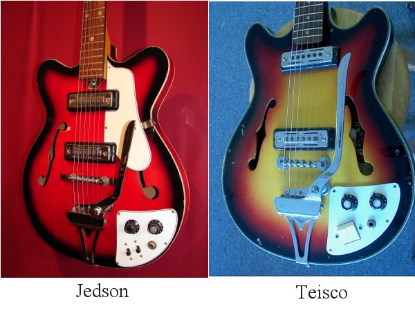 Jedson and Teisco Semi-Hollow Electric