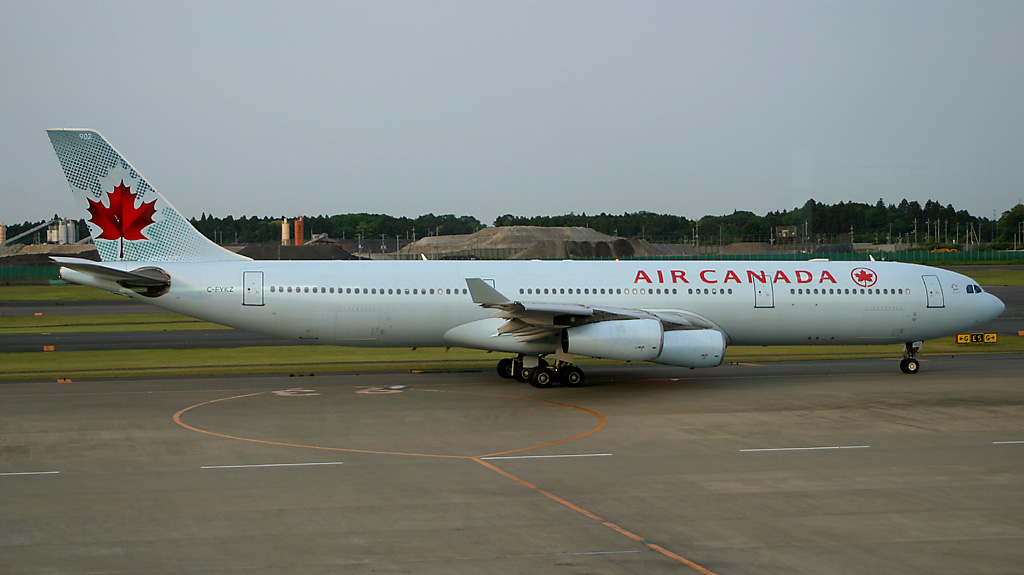 AC 340 pushed back from its gate at NRT, next stop, Vancouver.  May, 2005