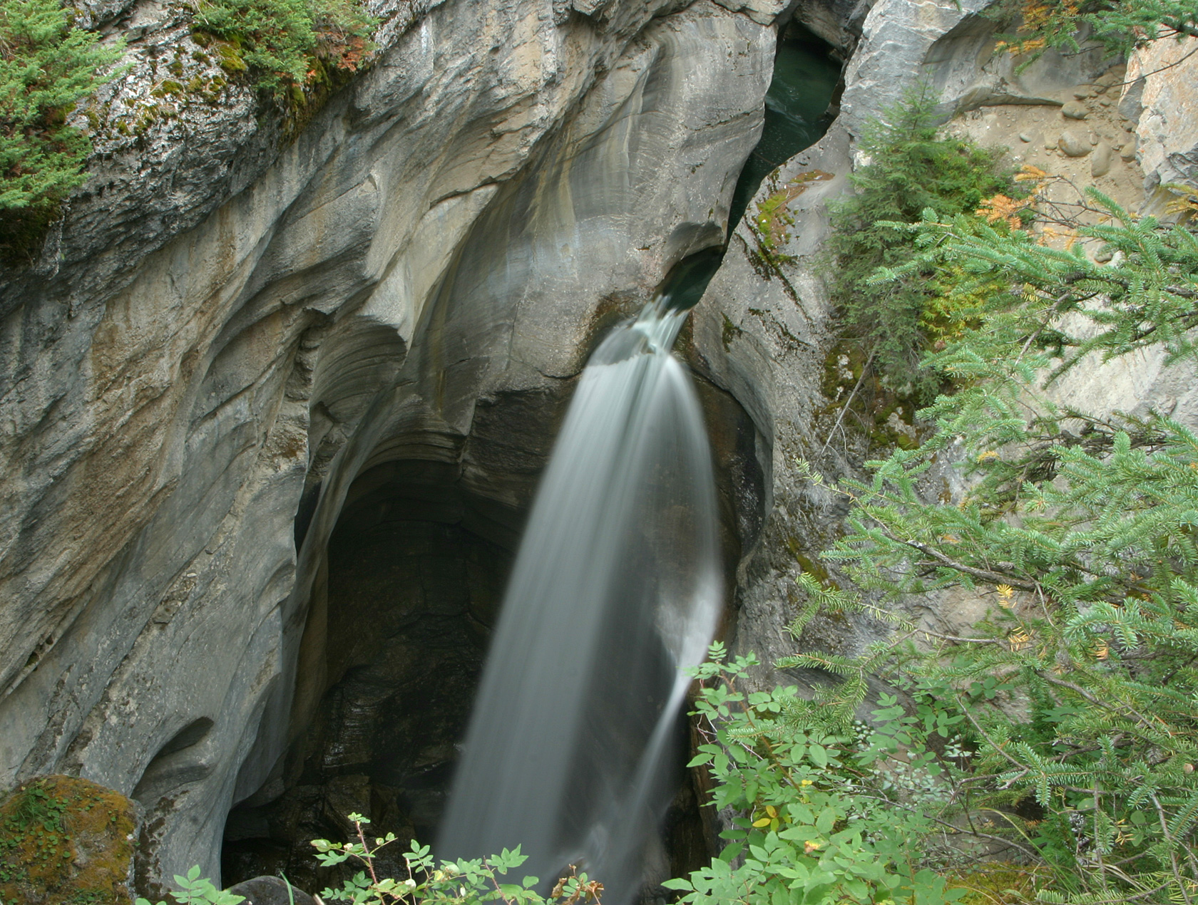 Water Fall in Maligne Canyon, Jasper National Park