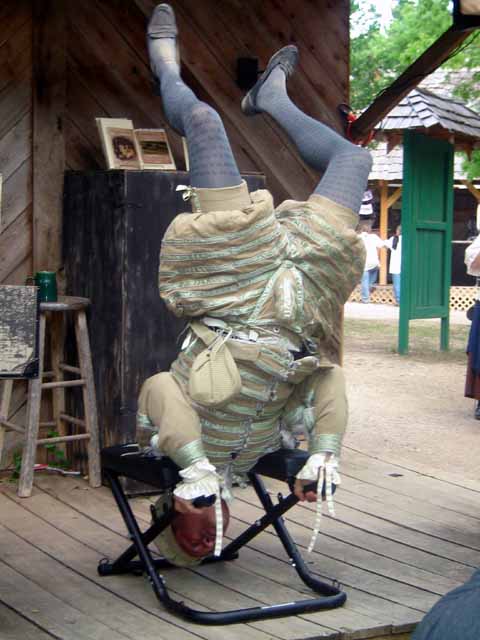 Now who would challenge Arthur to recite a poem while inverted.