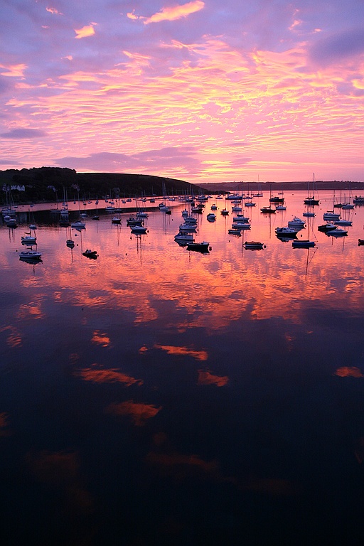 Cornish sunrise over Falmouth harbour