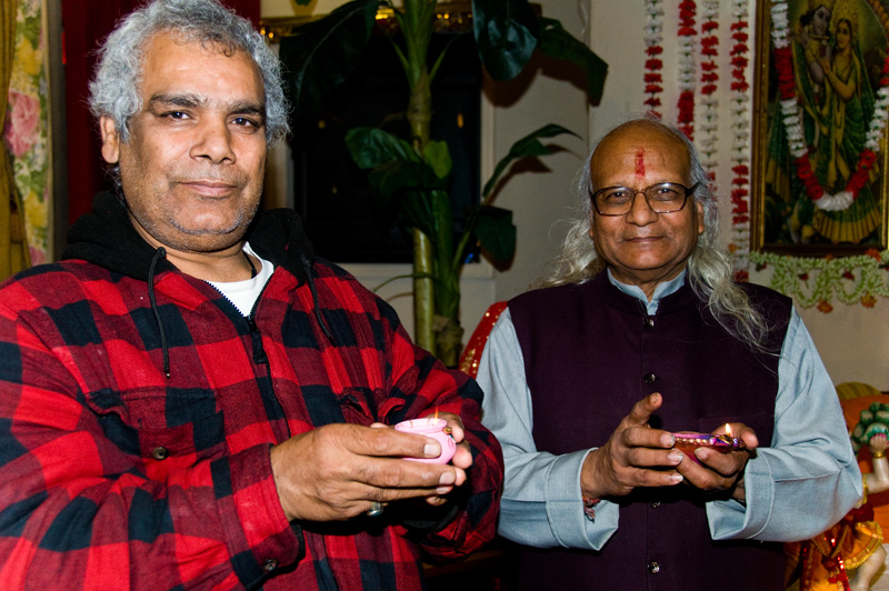 Kissena Blvd. temple lights for Dewali