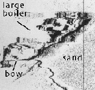 A sidescan sonar image of the wreck.