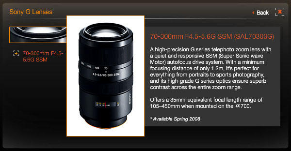 SAL 70-300mm f/ 4.5-5.6 G SSM