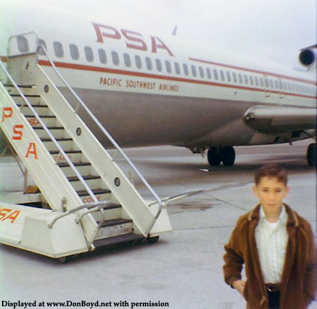 1970 - Richard Silagis first airplane trip on PSA at San Jose, California