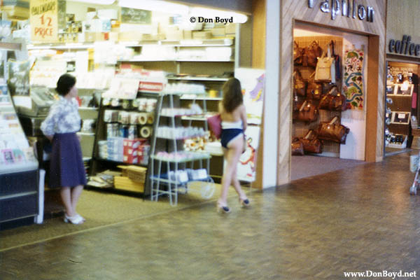 Late 1970s - not uncommon shopping attire inside Dadeland Mall during the sexy 70s