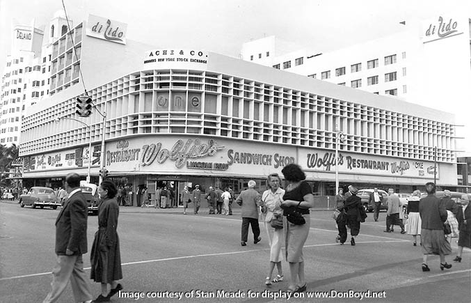 1955 - delano hotel, wolfie's restaurant and dilido hotel