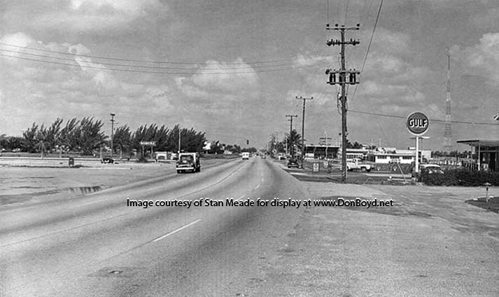 1950s - looking west towards Miami on the 79th Street Causeway