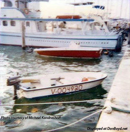 1987 - Michael Kandrashoffs fishing boat at Watson Island