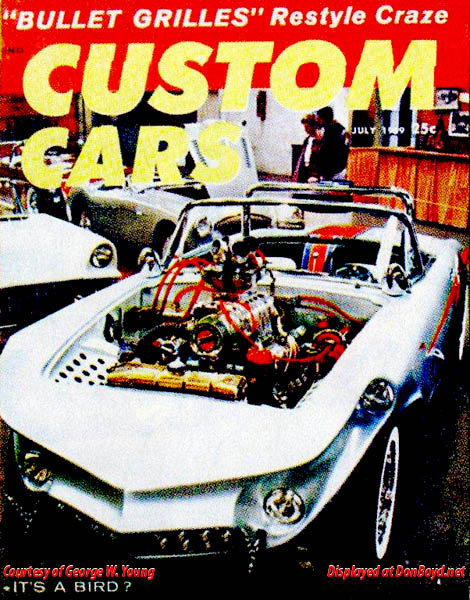 1959 - Jerry Anoliks Moon Rocket - 1955 T-Bird with Cadillac engine on cover of Custom Cars magazine