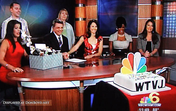 2010 - Bob Mayers final day after 40 years of broadcasting at WTVJ in South Florida