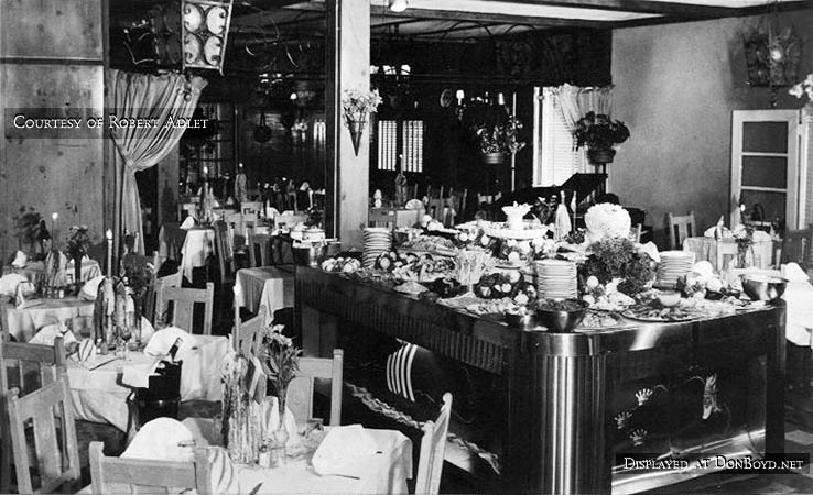 Late 1950s / early 1960s - the interior of the Old Scandia Restaurant in Opa-locka