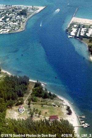 1976 - U. S. Coast Guard Station Lake Worth Inlet, Peanut Island, Singer Island (left) and Palm Beach (right)