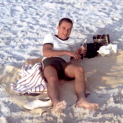 1969 - Don Boyd on Clearwater Beach in the late afternoon