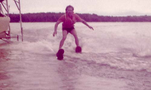 1970 - first-time waterskiing on frigid Canadian water on Upper Rideau Lake