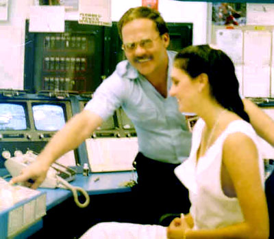 Early 1980's - Don Boyd teaching a visitor how to assign airport gates