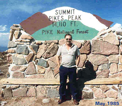 1985 - Don Boyd on top of Pikes Peak for the second time