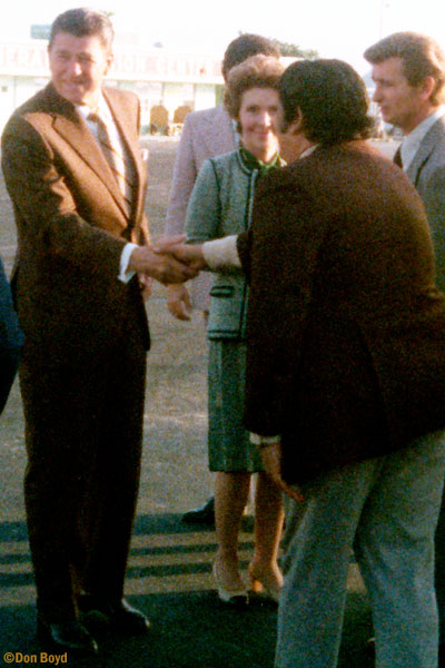 Mid 70s - Ronald and Nancy Reagan at Miami International Airport