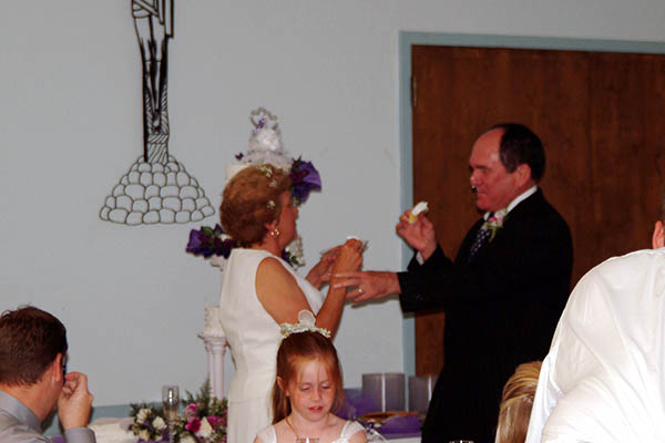 Cutting the cake, smearing the cake, photo #9052