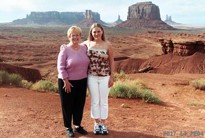 2004 - Karen and Donna at Monument Valley, UT