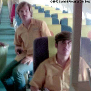 1973 - Rob Greene and Joe Mullery Jr. onboard United Airlines aircraft