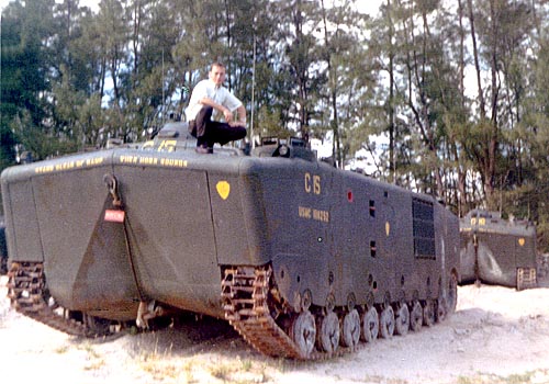 1967 - on top of one of the USMC Reserves AMTRACs on Peanut Island