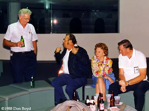 1988 - Norm Andresen, Max Schuster, Pat Roth and Richard Sinclair at Charlie Mauchs retirement party