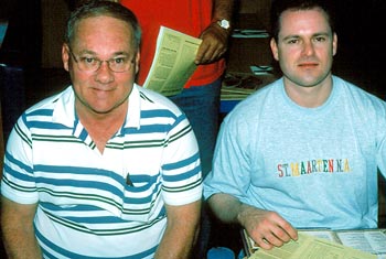 2003 - Don and Joe Pries at the IHOP breakfast on the Eddy Gual Slide Orgy weekend