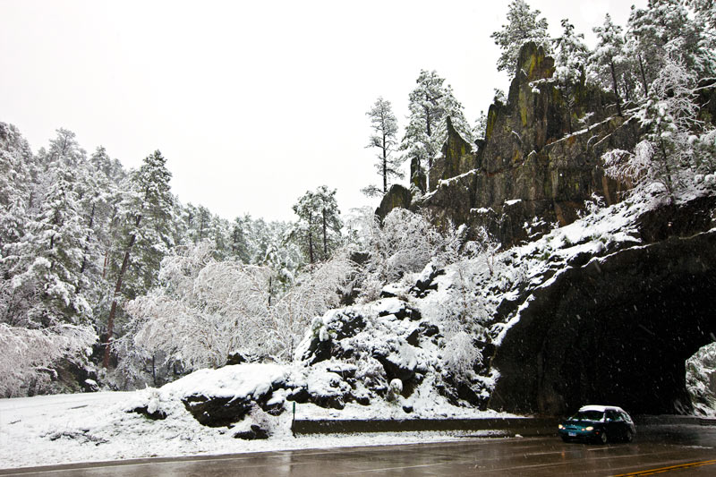 on the road to Mt. Rushmore