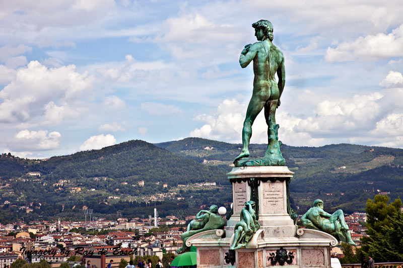 Statue of David overlooking Florence