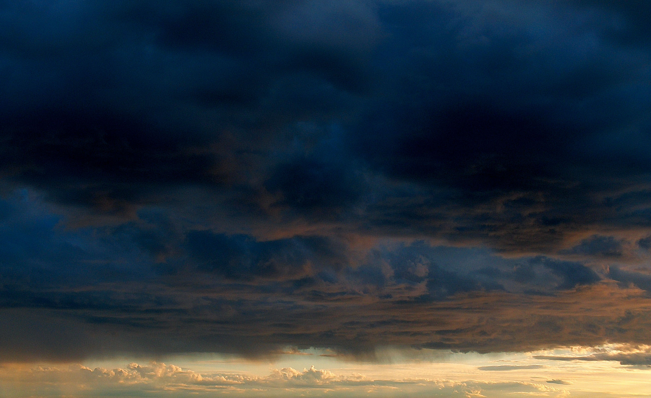 Light from storm clouds