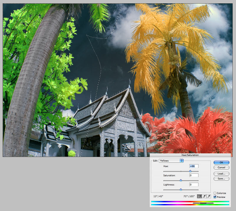 Select a different tree. make it another different color.