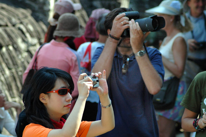 Tourists at the Temples of Angkor