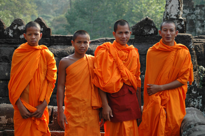 Young monks at the Bayon.