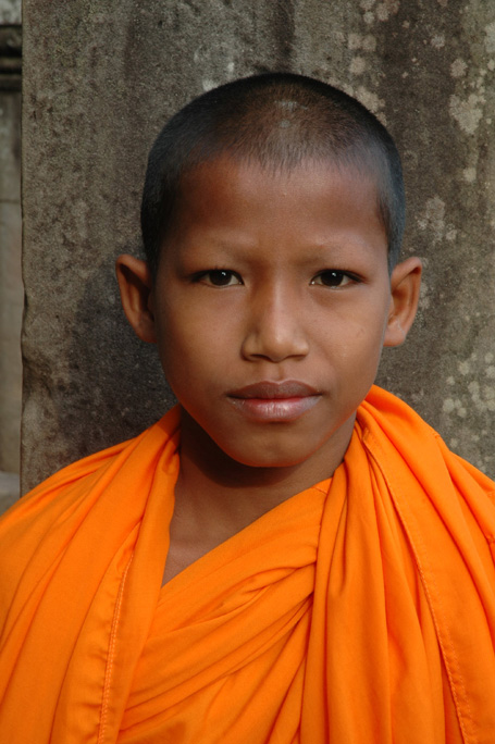Novice monk, he didn't smile until I showed him the image  in the viewer..