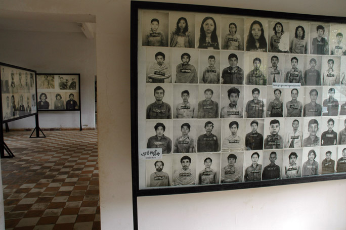 There are several rooms full of photographs of the victims.