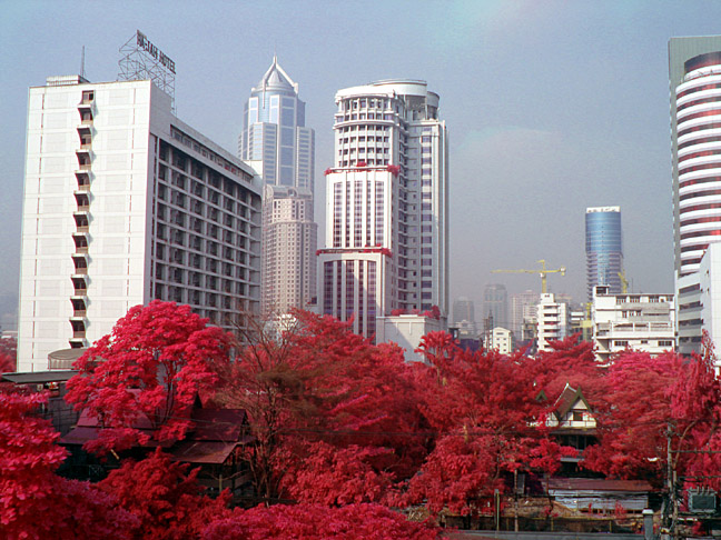 Infrared image - Sukhumwit skyline.