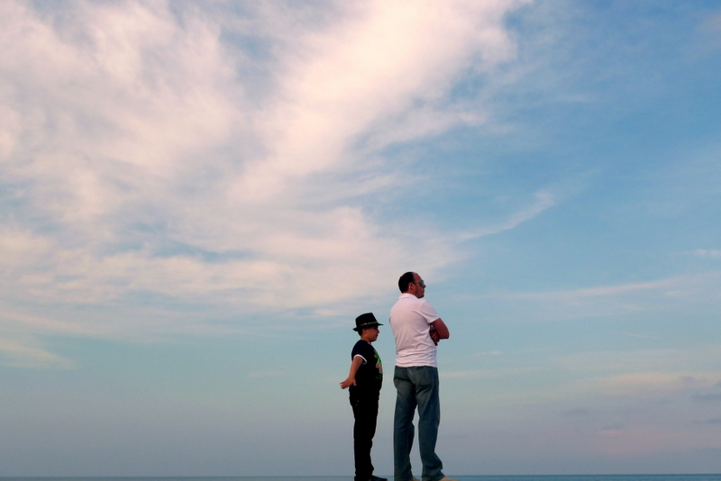 on the sea