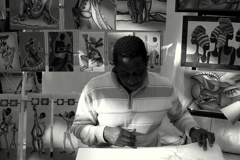 Artist at work