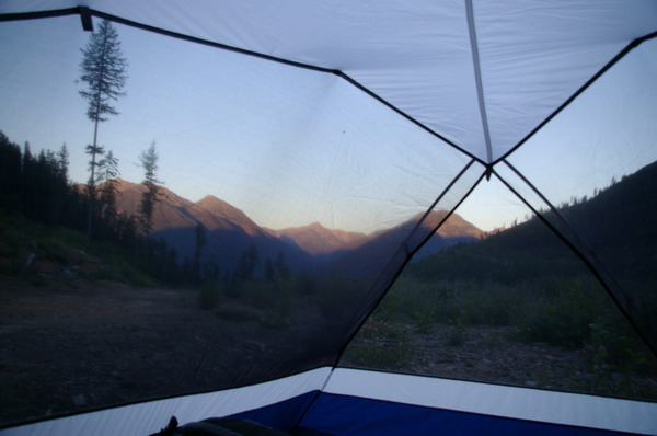 Morning view from my tent