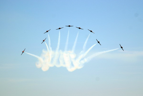 Snowbirds split formation