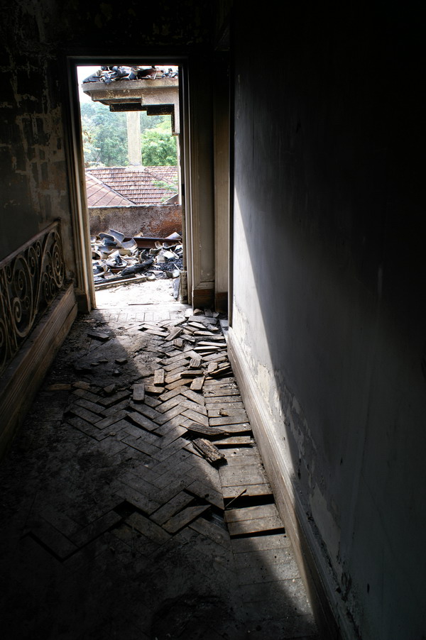 Leading to verandah