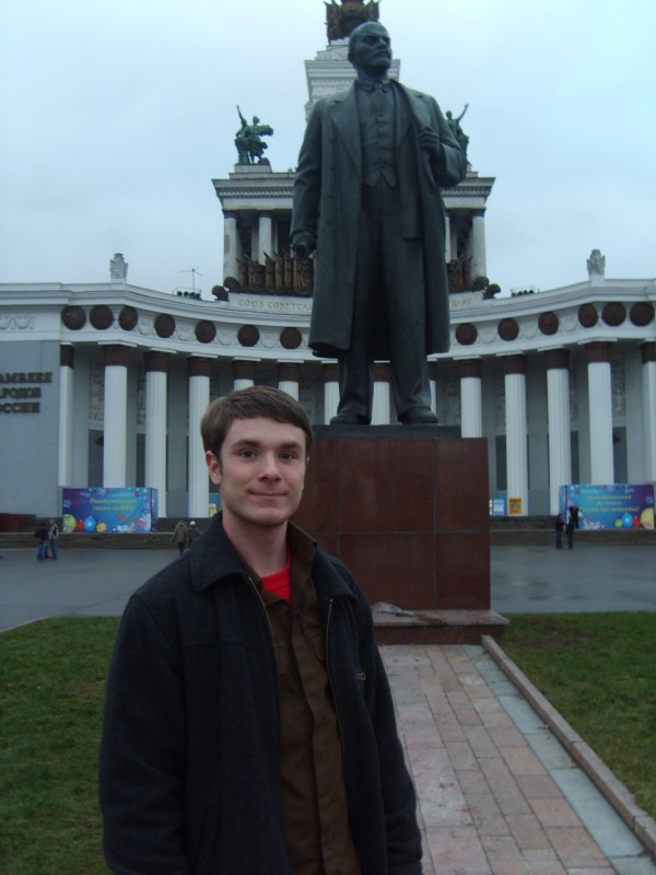 Drew with Lenin Statue.jpg